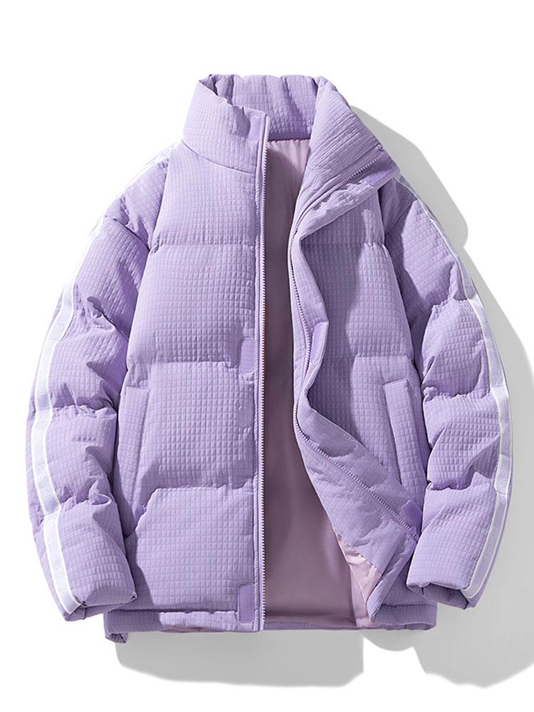 Waffle Zip Up Puffer Coat
