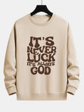 Slogan Print Relax Fit Sweatshirt