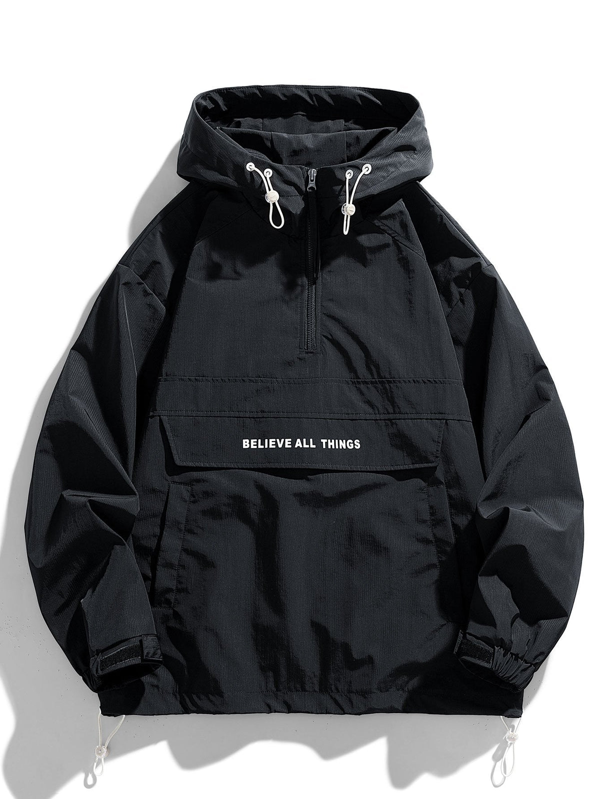 Quarter-Zip  Hooded Windbreaker