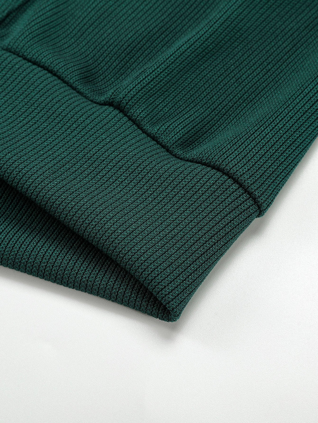 Basic Knitted Ribbed Hoodie