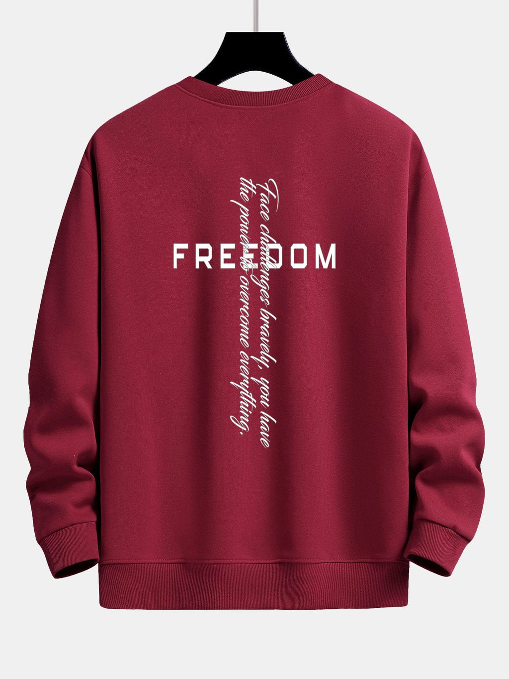Freedom Slogan Print Relax Fit Sweatshirt