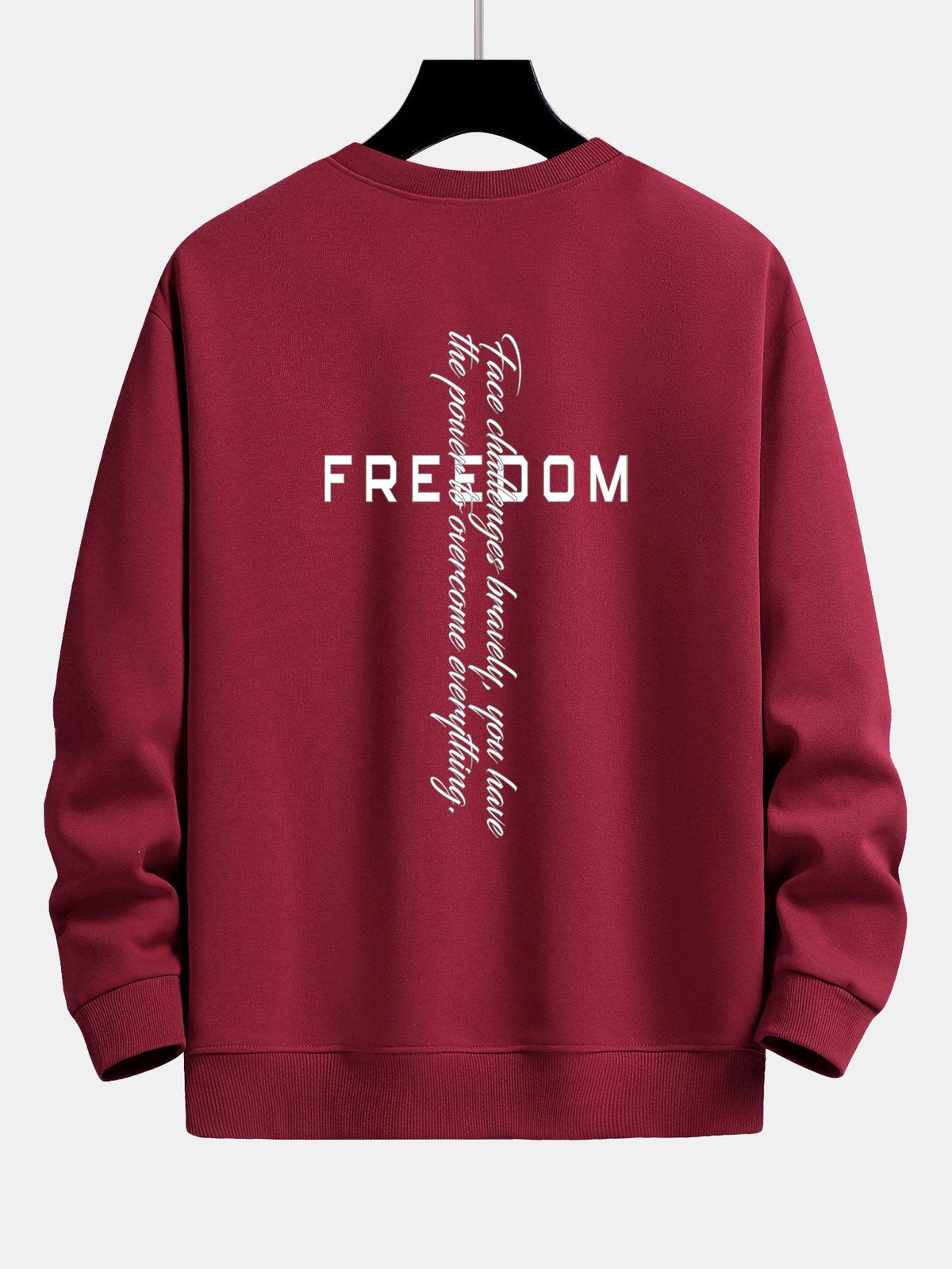Freedom Slogan Print Relax Fit Sweatshirt