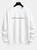 Smile Every Day Print Relax Fit Sweatshirt