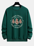 Christmas Tree Cookies Print Relax Fit Sweatshirt