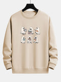 Ghost Reading Book Print Relax Fit Sweatshirt