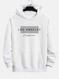 Los Angeles Checkered Print Relax Fit Hoodie