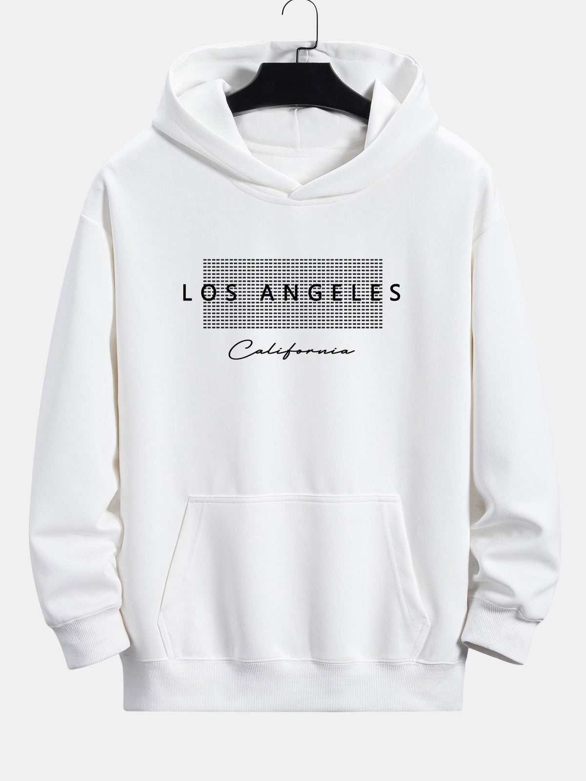 Los Angeles Checkered Print Relax Fit Hoodie