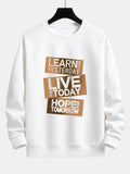 Slogan Print Relax Fit Sweatshirt