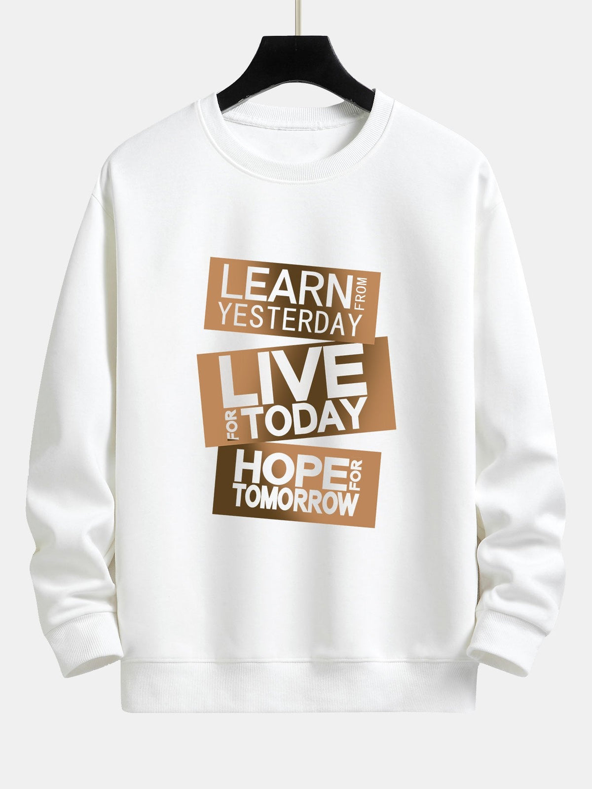 Slogan Print Relax Fit Sweatshirt