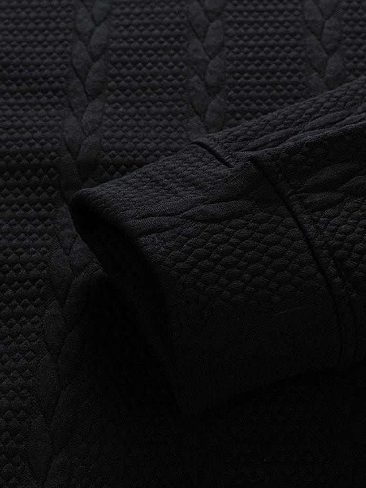 Relax Fit Wheat Jacquard Sweatshirt