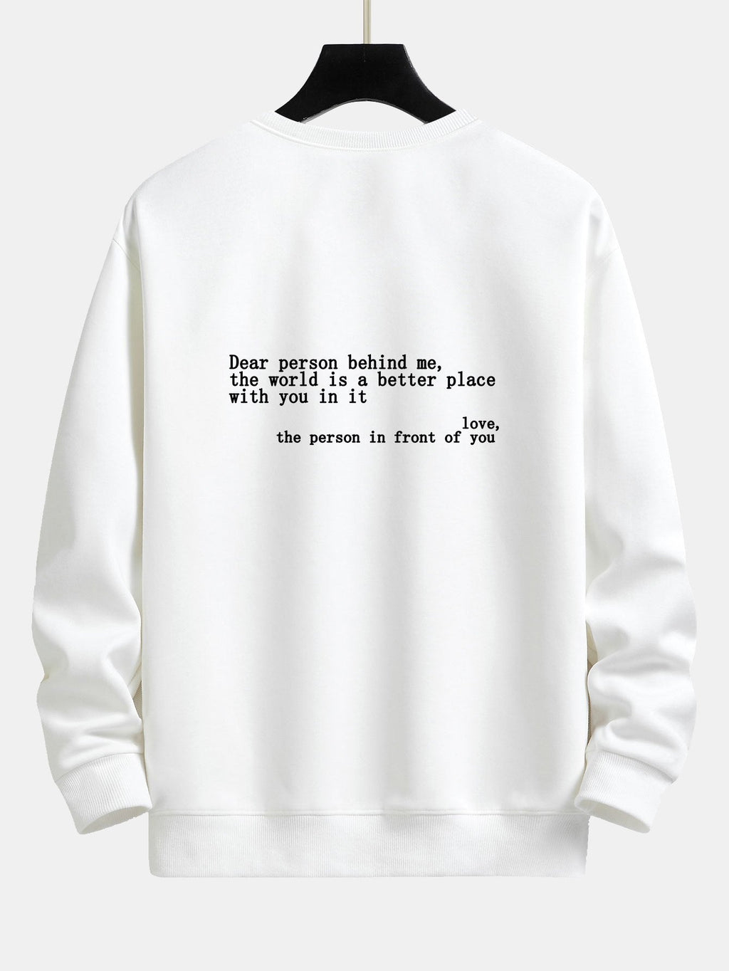 Slogan Print Relax Fit Sweatshirt
