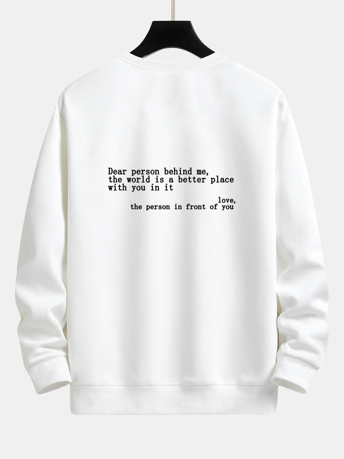 Slogan Print Relax Fit Sweatshirt