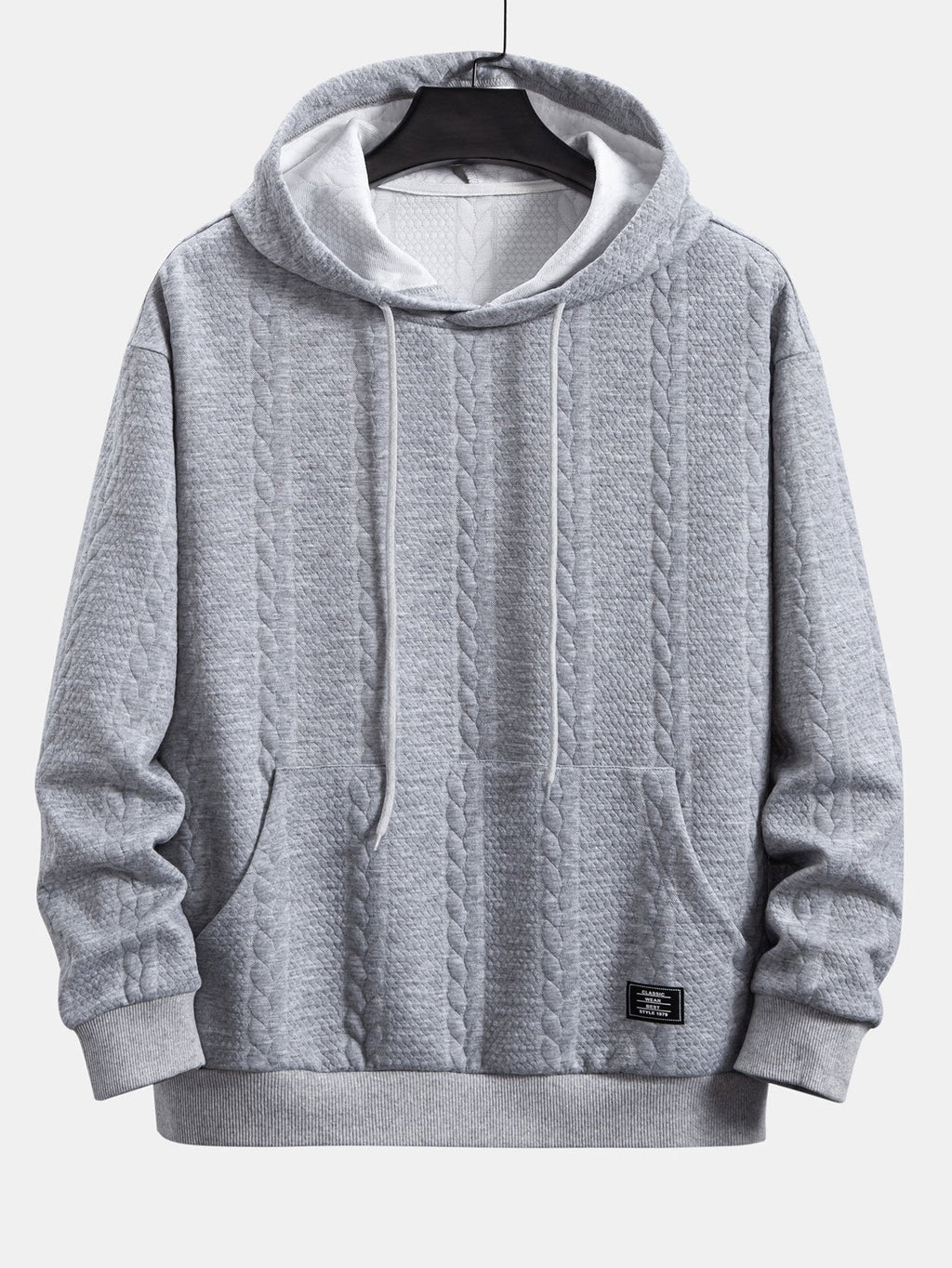 Relax Fit Wheat Jacquard Hoodie