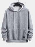 Relax Fit Wheat Jacquard Hoodie