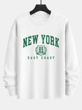 New York Varsity Print Relax Fit Sweatshirt
