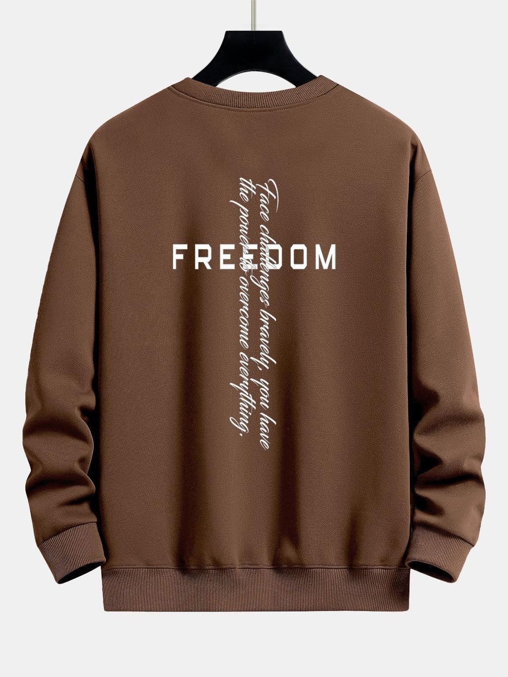 Freedom Slogan Print Relax Fit Sweatshirt