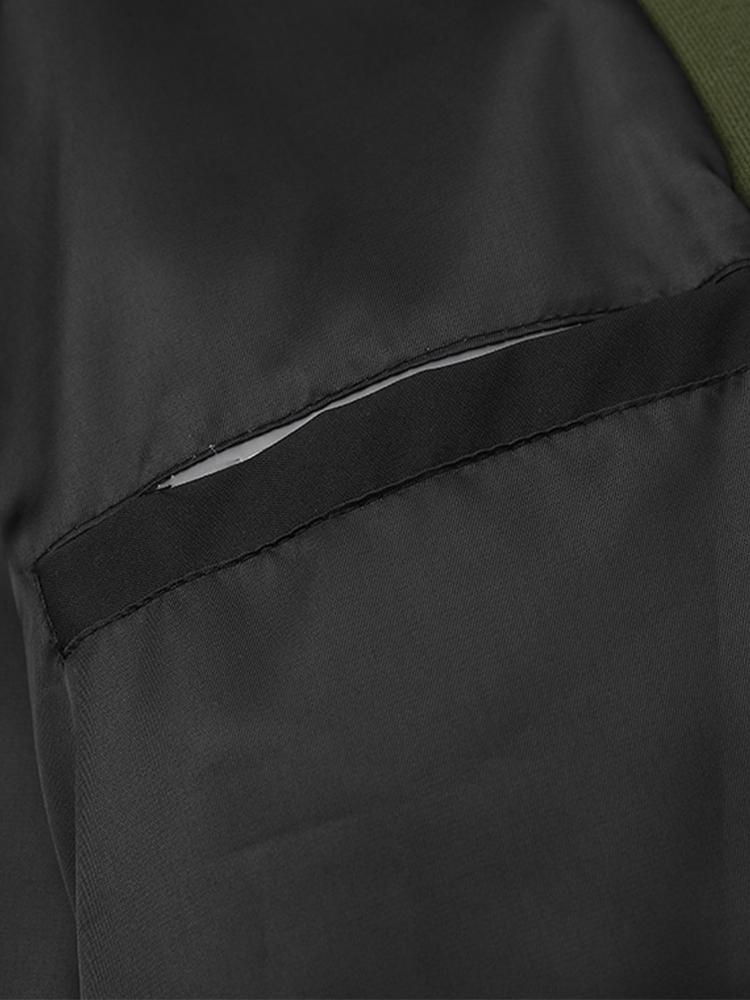 Contrast Zip Up Hooded Puffer Coat