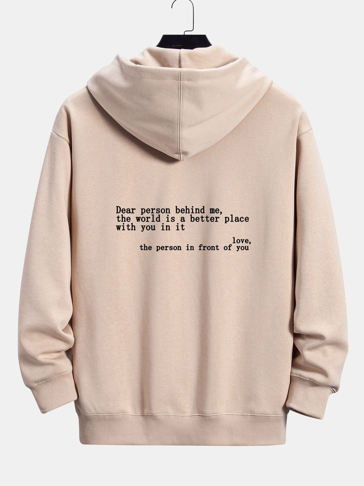 Slogan Print Relax Fit Hoodie