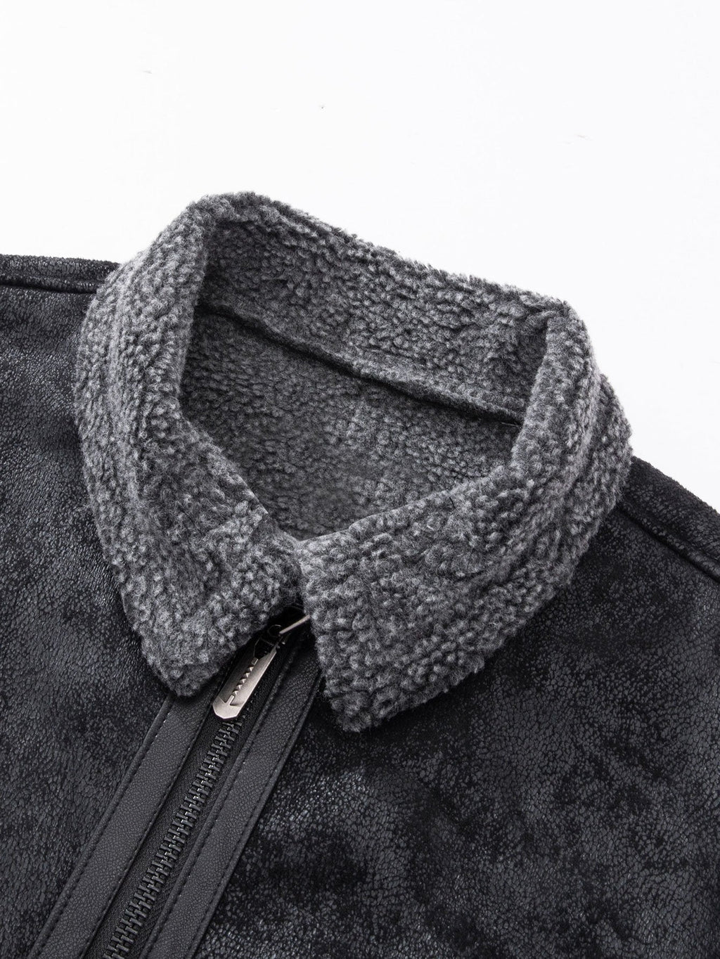 Faux Fur Lined Suede Jacket