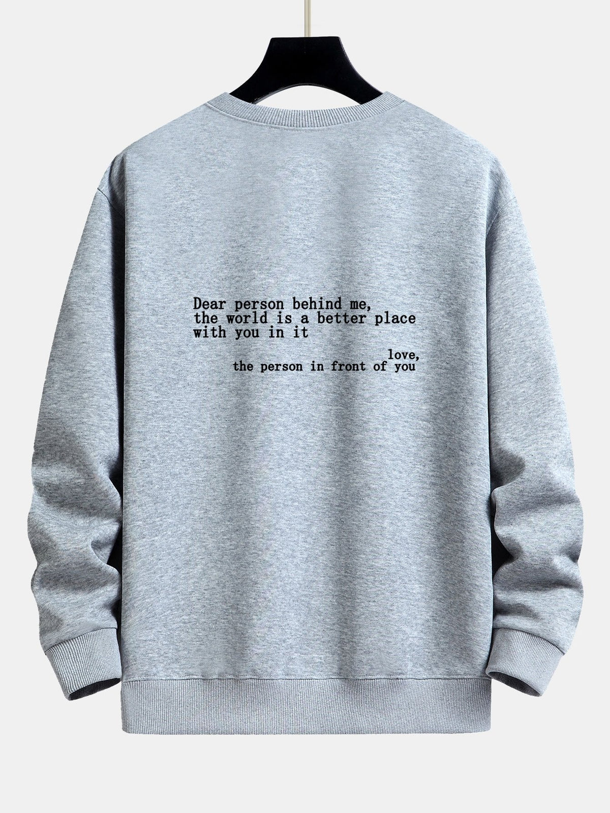 Slogan Print Relax Fit Sweatshirt