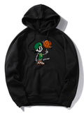 Basketball Skeleton Print Hoodie