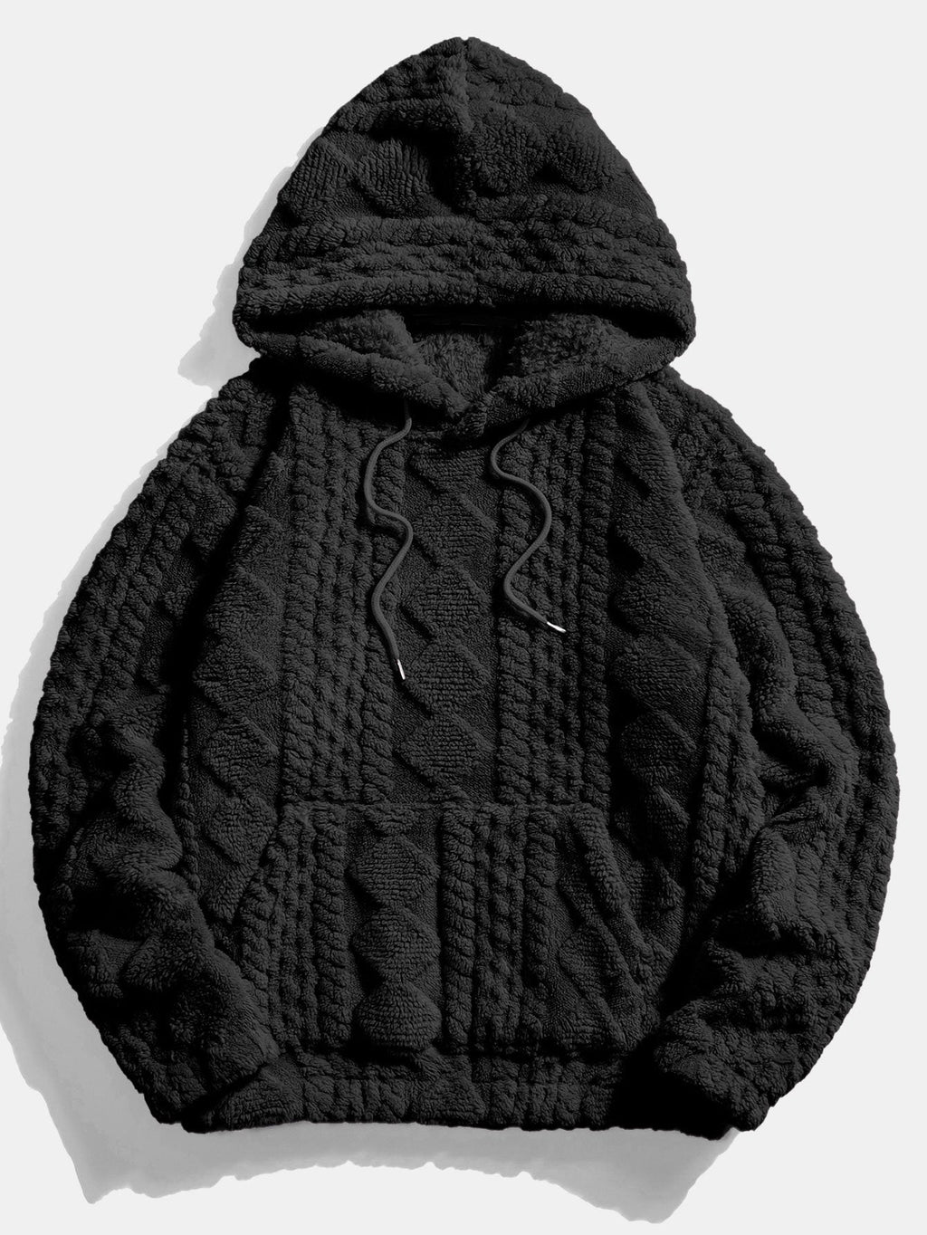 3 Pieces Geometry Jacquard Teddy Hoodies