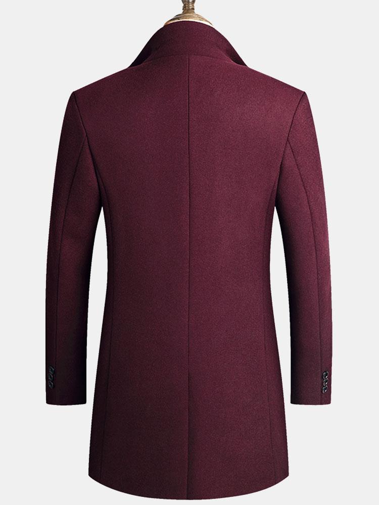 Lapel Woolen Overcoat