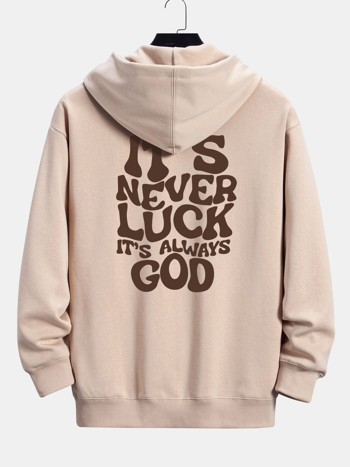 Slogan Back Print Relax Fit Hoodie