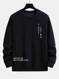 Japanese Slogan Print Relax Fit Sweatshirt