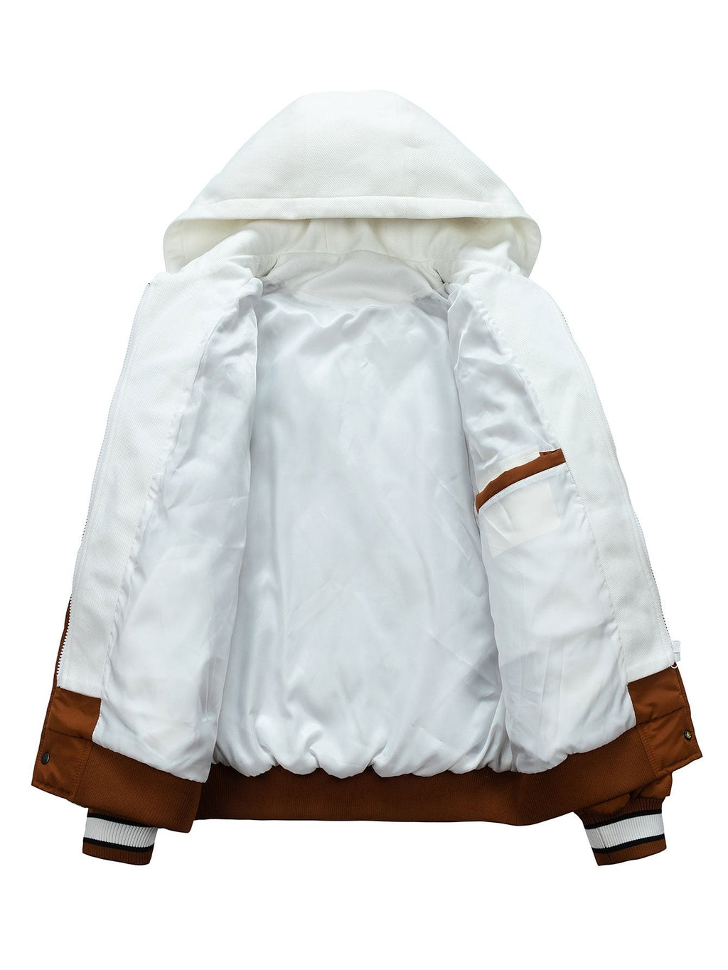 2 in 1 Quilted Hooded Baseball Jacket