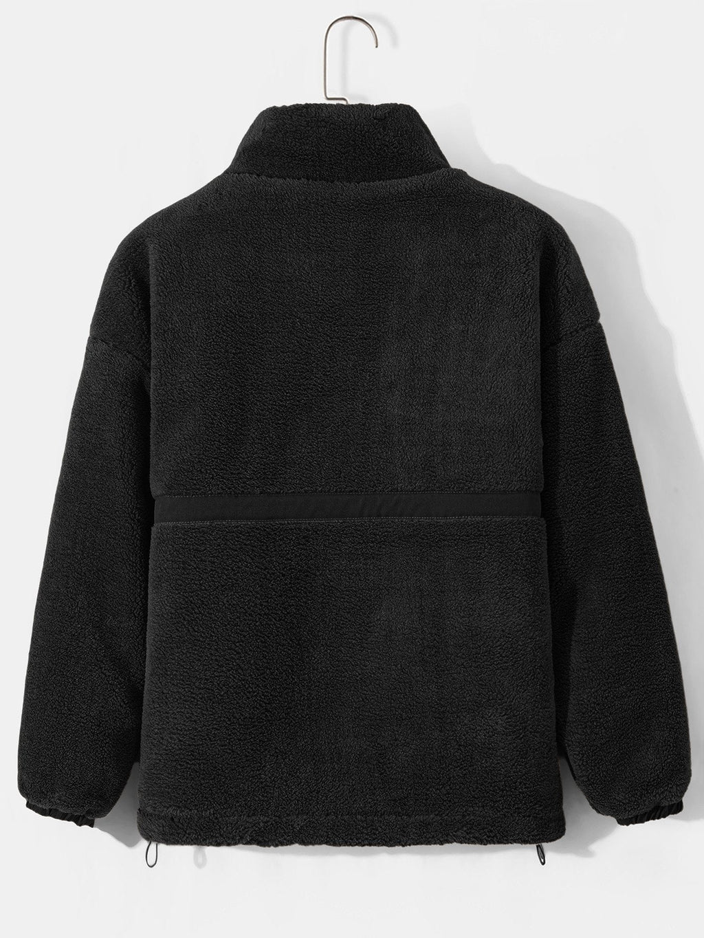 Quilted Lined Teddy Fleece Zip Up Coat