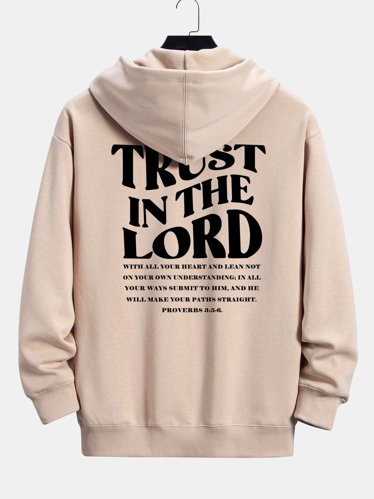Trust In The Lord Print Relax Fit Hoodie