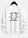Silly Goose College Print Relax Fit Sweatshirt