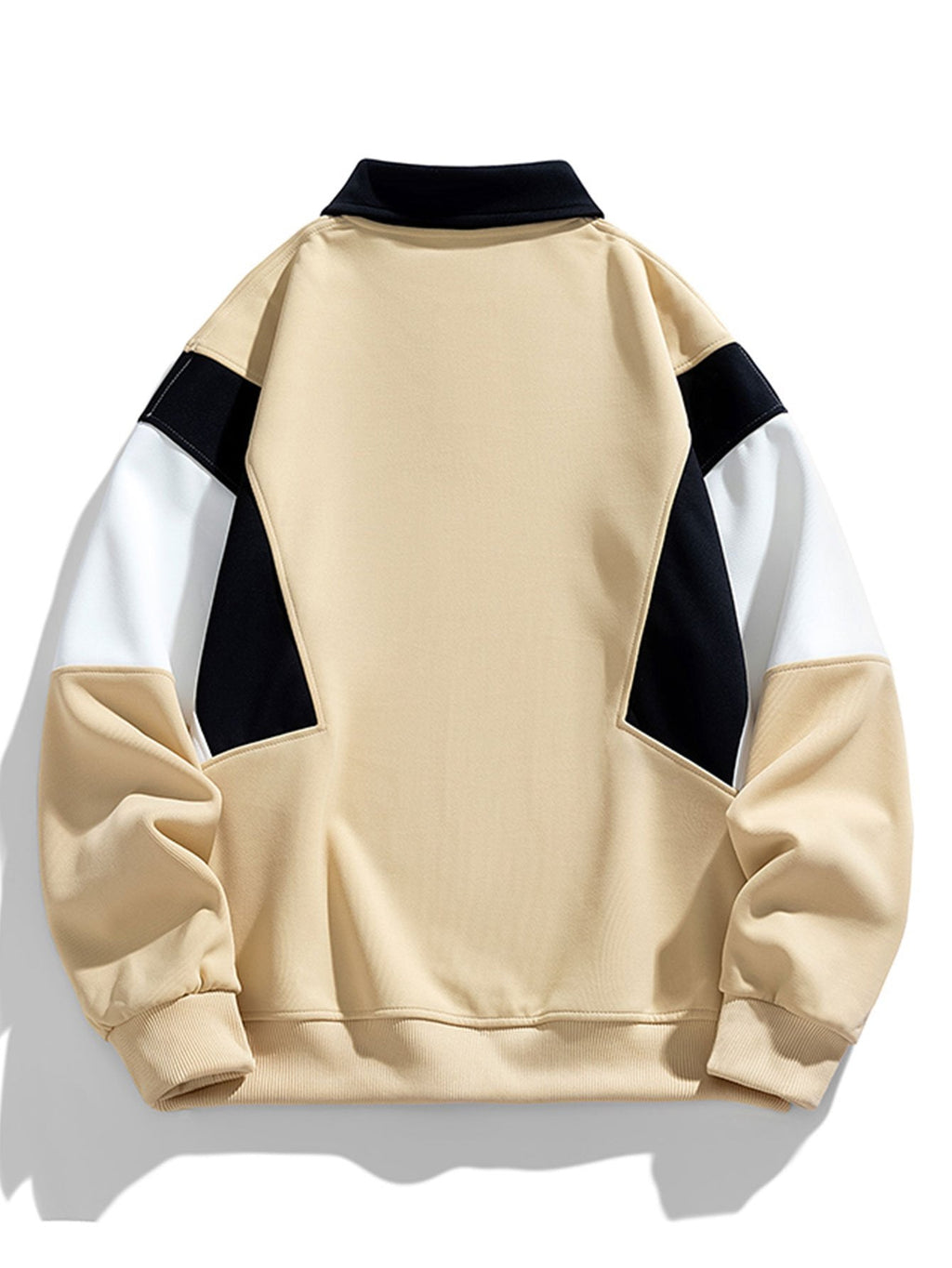 Relax Fit Color Block Polo Sweatshirt