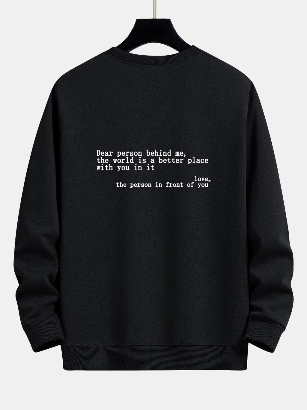 Slogan Print Relax Fit Sweatshirt