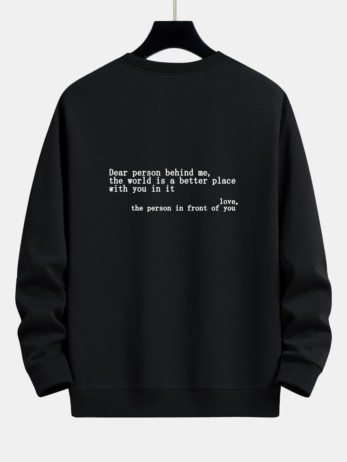 Slogan Print Relax Fit Sweatshirt