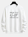 Slogan Print Relax Fit Sweatshirt