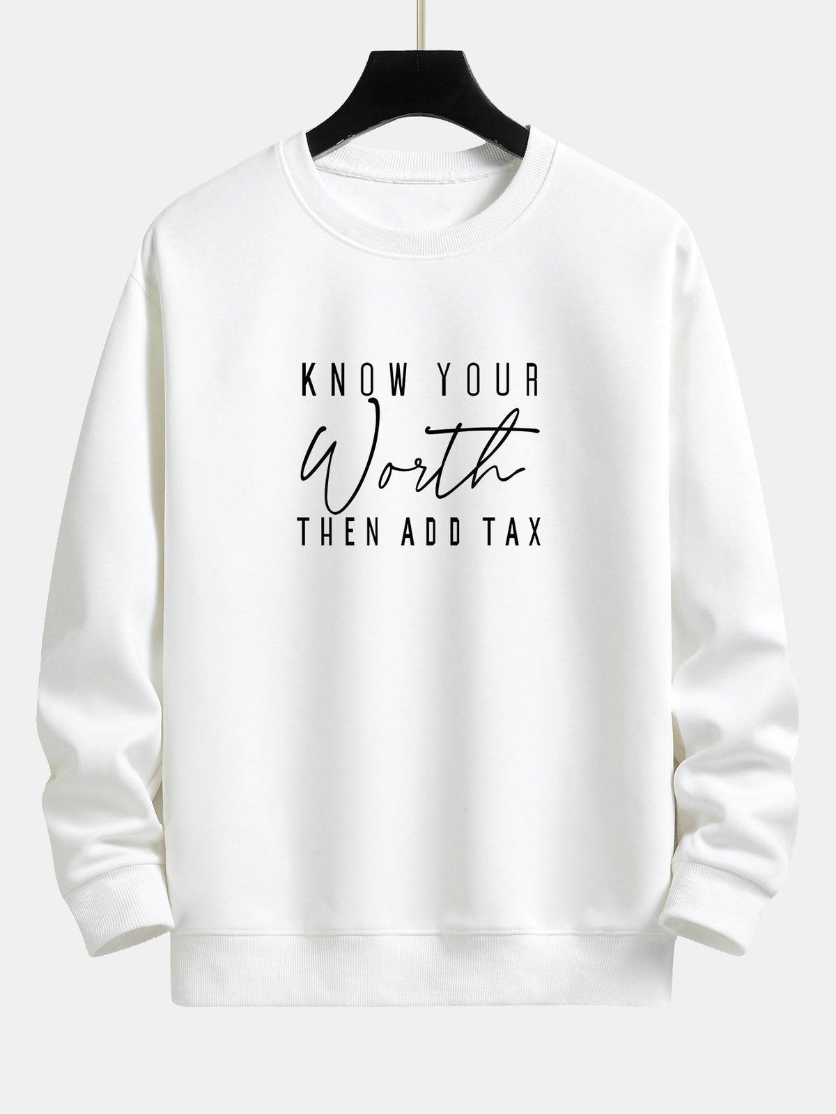 Slogan Print Relax Fit Sweatshirt