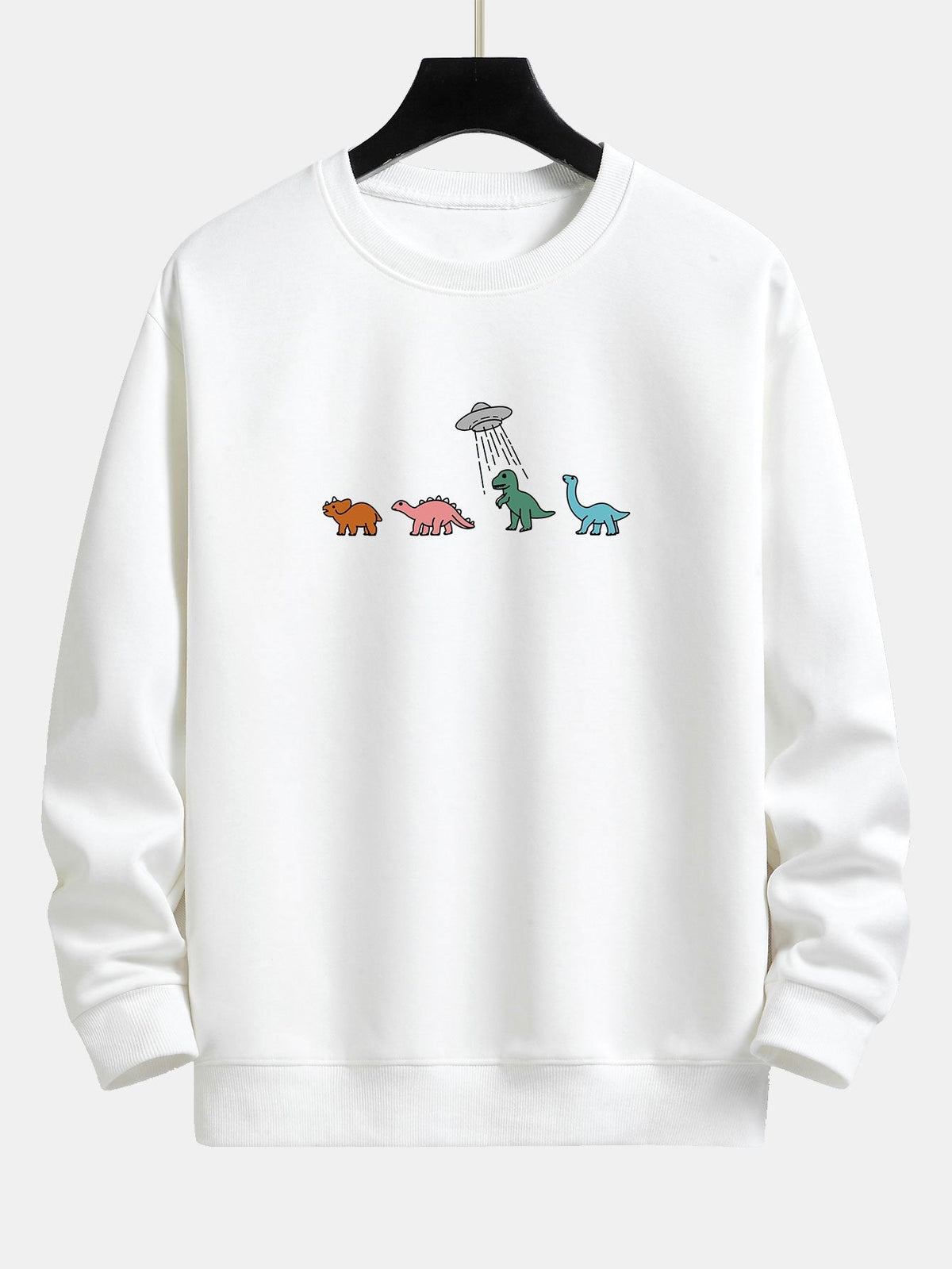 Cartoon Dinosaur Print Relax Fit Sweatshirt
