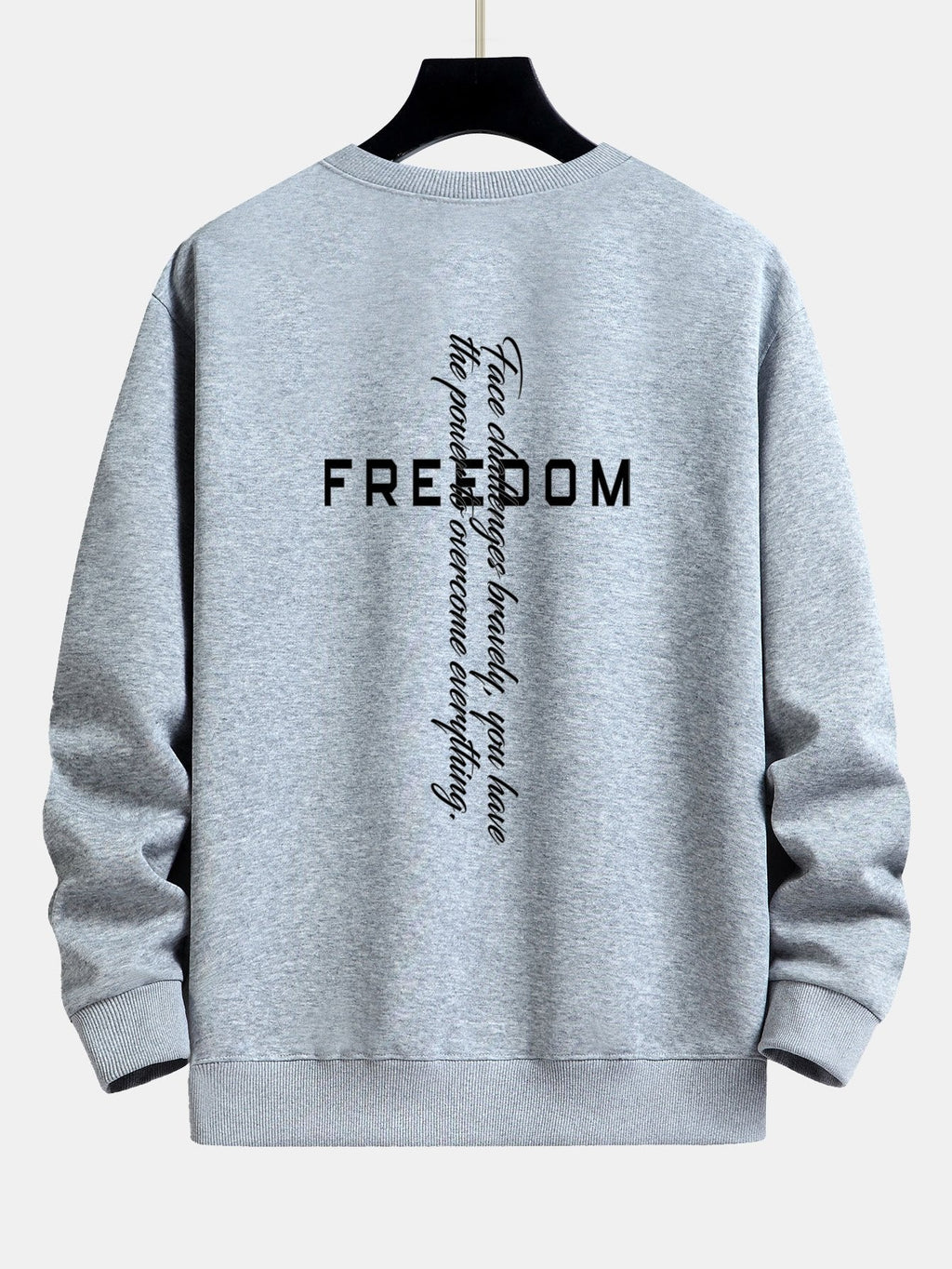 Freedom Slogan Print Relax Fit Sweatshirt