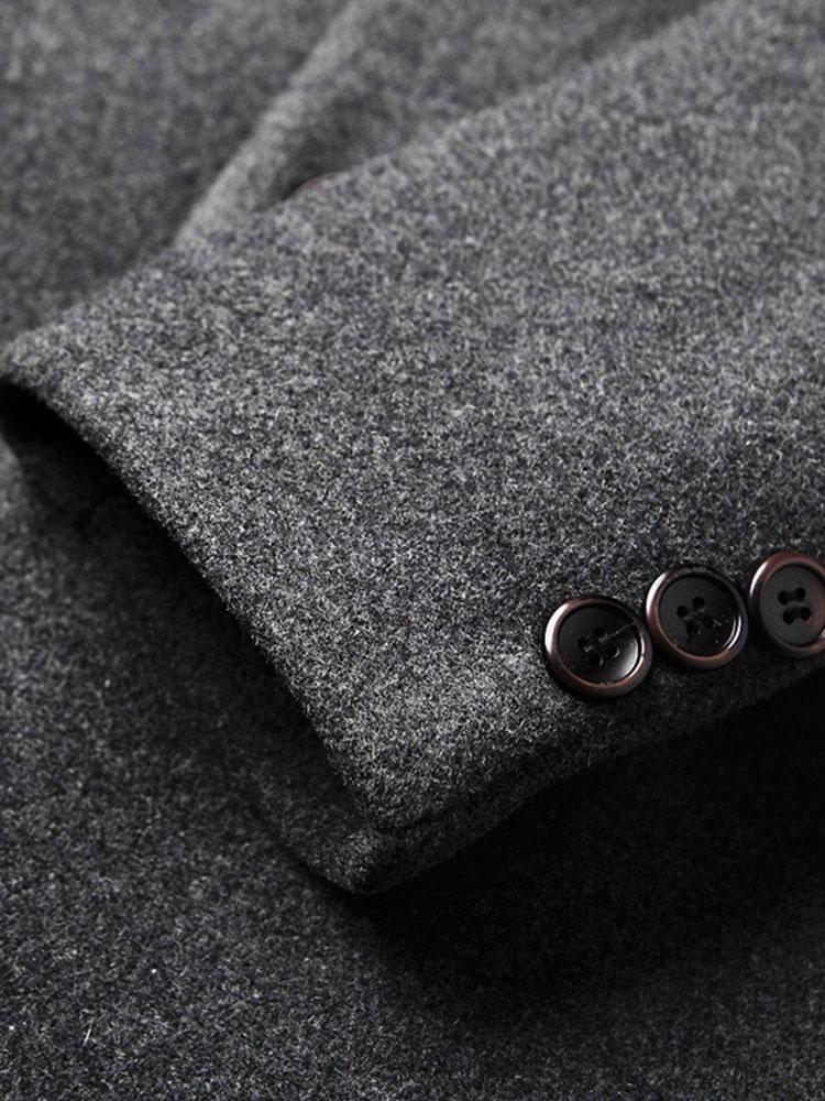 Lapel Woolen Overcoat
