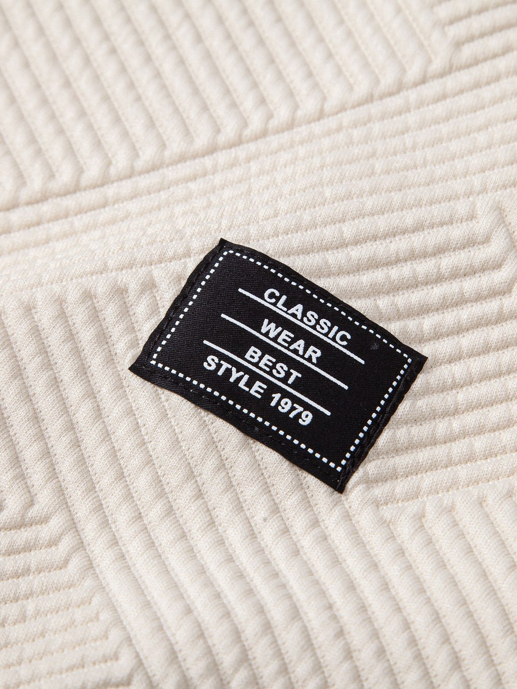 Relax Fit Geometric Striped Sweatshirt