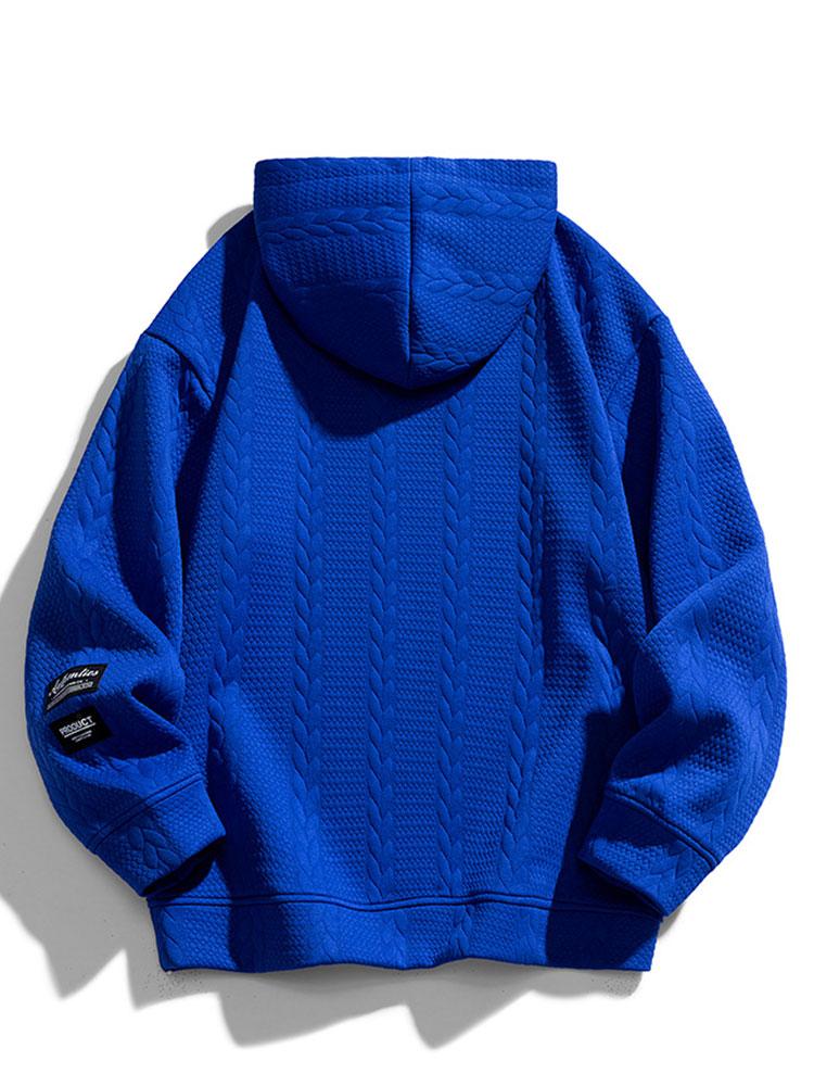 Relax Fit Wheat Jacquard Hoodie