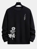 Rose Print Relax Fit Sweatshirt