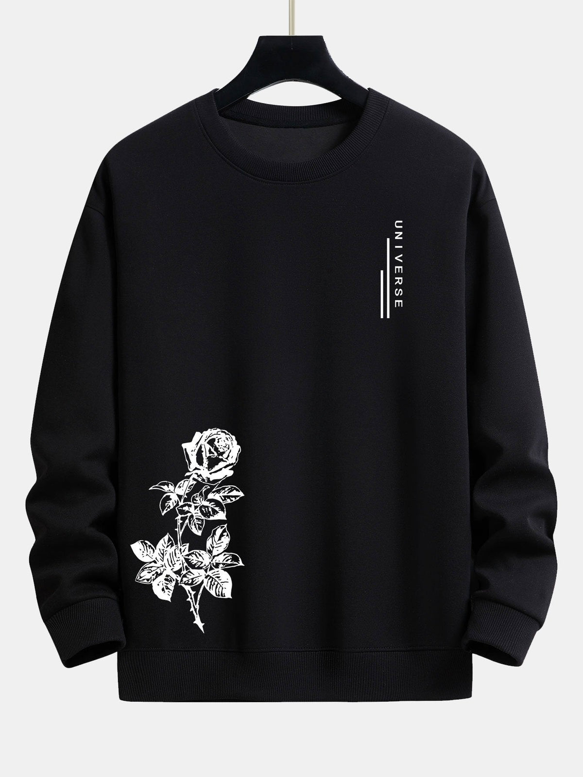 Rose Print Relax Fit Sweatshirt