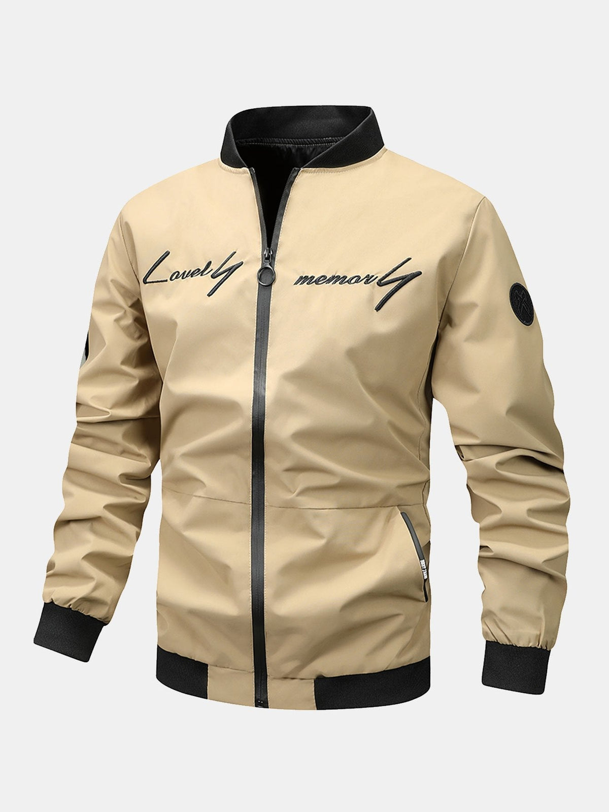 Slogan Zip Bomber Jacket