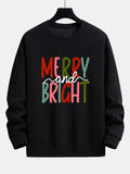 Merry And Bright Print Relax Fit Sweatshirt