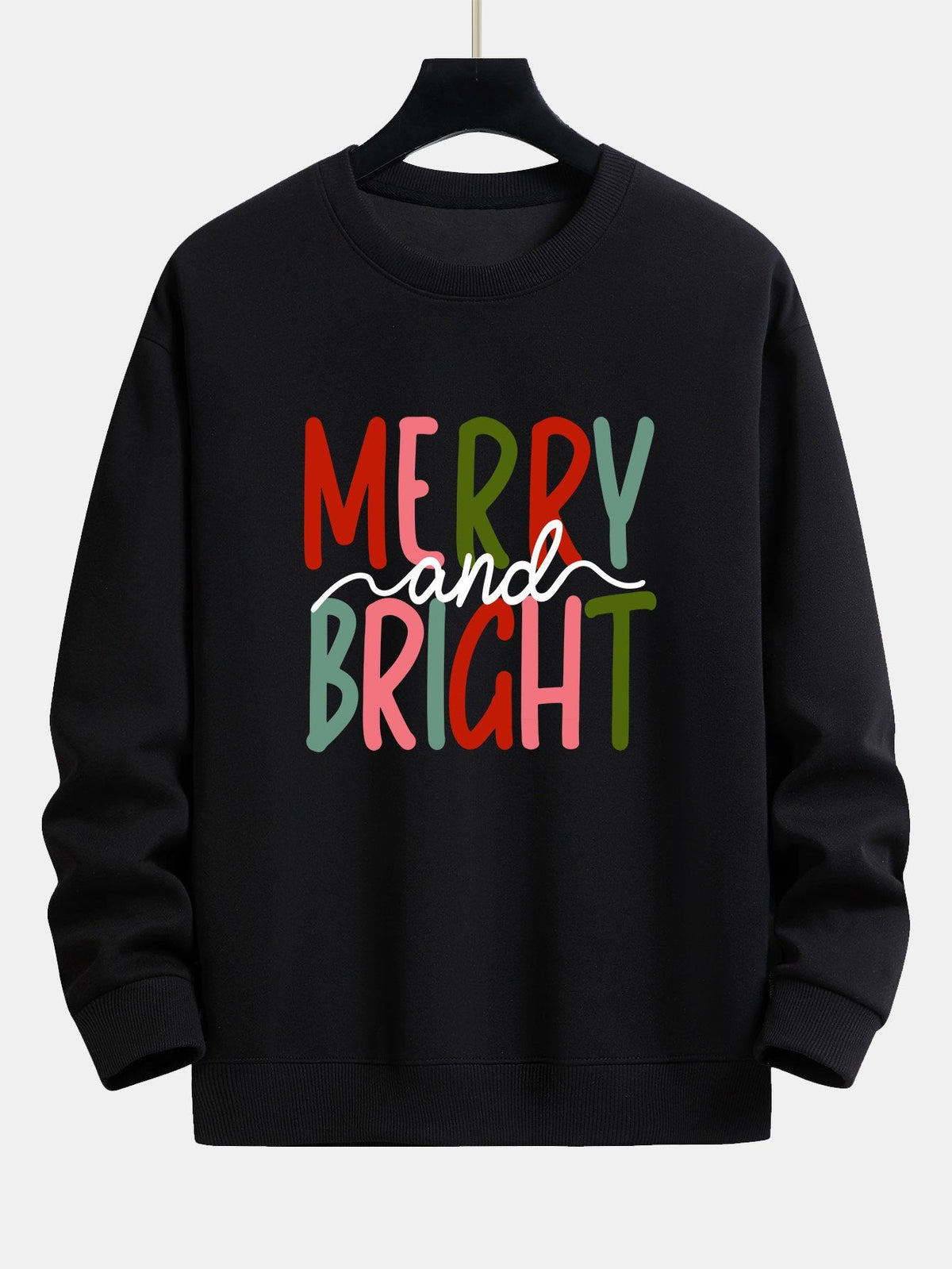 Merry And Bright Print Relax Fit Sweatshirt