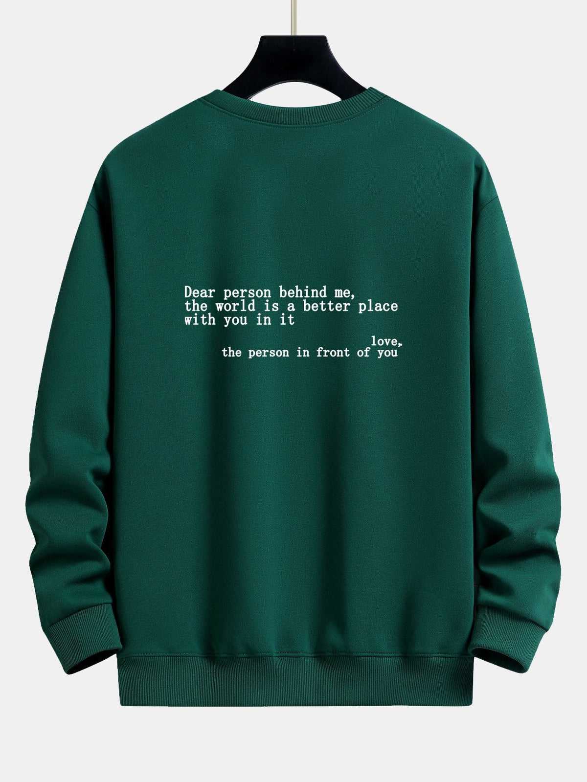 Slogan Print Relax Fit Sweatshirt