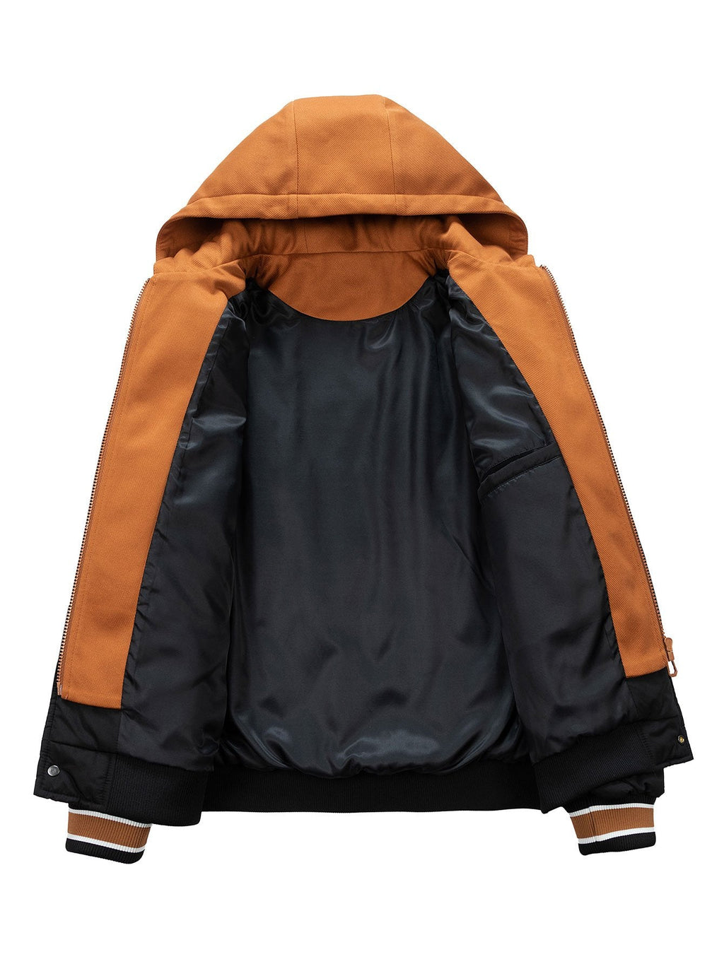 2 in 1 Quilted Hooded Baseball Jacket